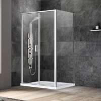 factory pivot tempered glass frame shower doors